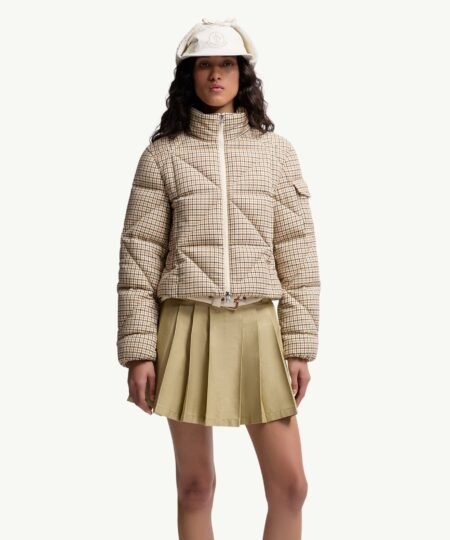 Alternative view of Moncler Keros Diamond-Quilted Wool Blend Short Down Jacket Beige For Women K20931A00098598NZ