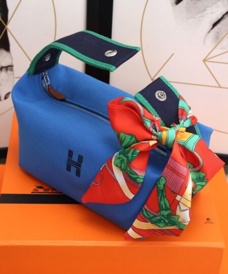 Hermes Bride A Brac Case Blue Bag For Women, Women’s Handbags, Shoulder Bags 9.8in/25cm