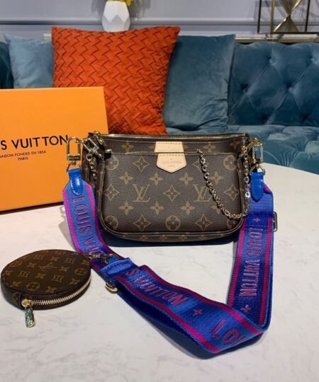 Alternative view of [True-to-ORIGINAL] Louis Vuitton Multi Pochette Accessoires Monogram Canvas Blue For Women 9.4in/24cm