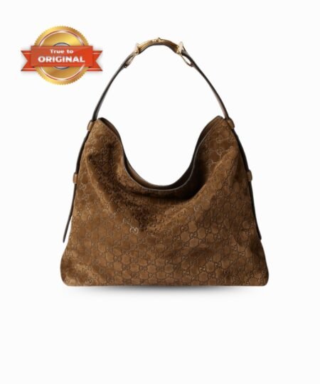 [True-to-ORIGINAL] Gucci Beatrix Large Tote Bag Brown Suede For Women 15.7in/40cm 850546 AAFOJ 2118