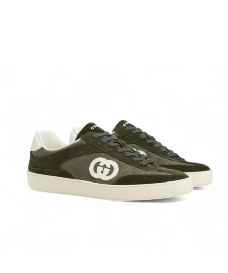 Gucci G75 Trainer Dark Green For Men 840330 AAE80 3354