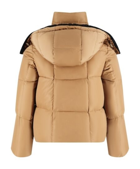 Alternative view of Moncler Castelnou Square-Quilted Hooded Short Down Jacket Beige For Women