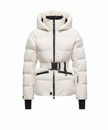 Moncler Tolima Hooded Down Ski Jacket White For Women