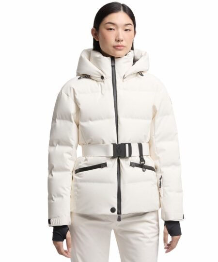 Alternative view of Moncler Tolima Hooded Down Ski Jacket White For Women