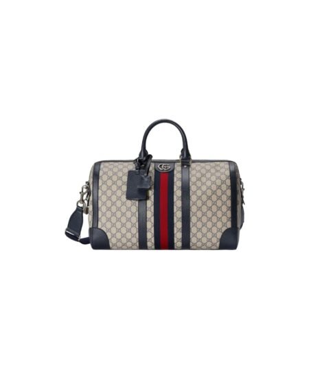 Gucci Savoy Small Duffle Bag Blue/Black 17.7 in/45 cm 724642 9C2SN 4076