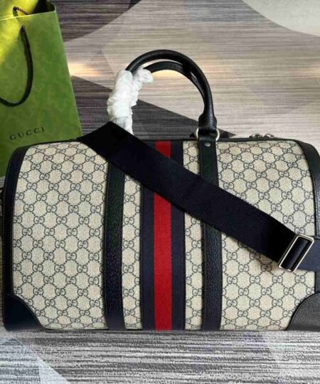 Alternative view of Gucci Savoy Small Duffle Bag Blue/Black 17.7 in/45 cm 724642 9C2SN 4076