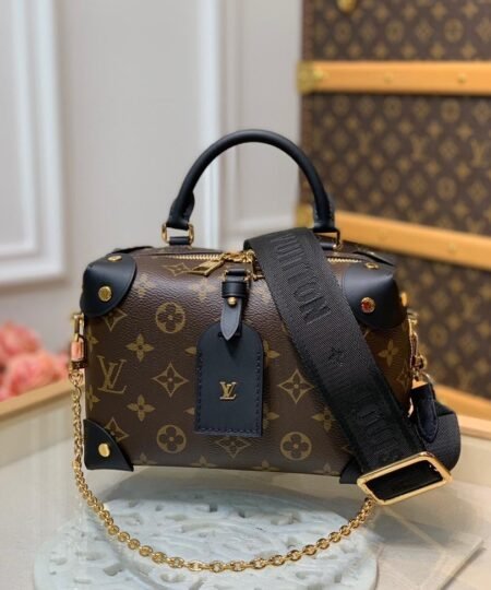 Louis Vuitton Petite Malle Souple Monogram Canvas Black For Women, Women’s Handbags 7.9in/20cm LV M45571