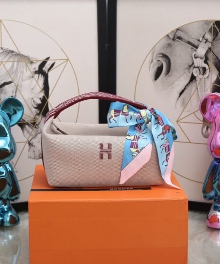 Hermes Bride A Brac Case Grey Bag For Women, Women’s Handbags, Shoulder Bags 9.8in/25cm