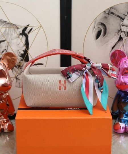 Hermes Bride A Brac Case Grey Bag For Women, Women’s Handbags, Shoulder Bags 9.8in/25cm