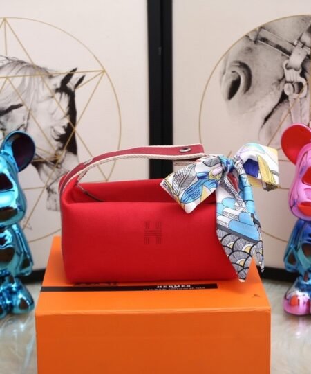 Hermes Bride A Brac Case Red Bag For Women, Women’s Handbags, Shoulder Bags 9.8in/25cm
