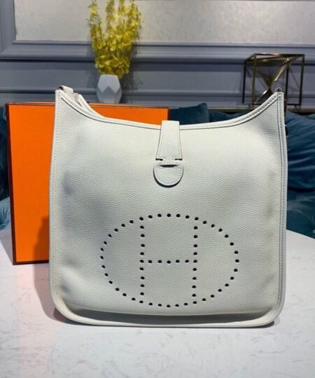 Hermes Evelyne III GM Bag White For Women 11.4in/29cm