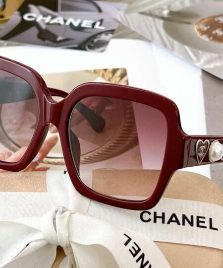 Chanel Oversized Sunglasses Red For Women
