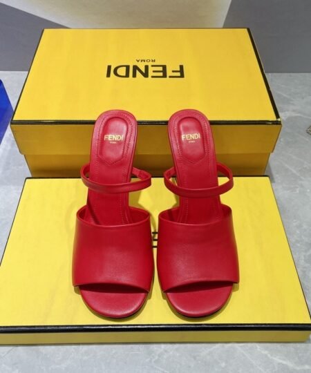 Fendi First Red High-Heeled Sandals For Women