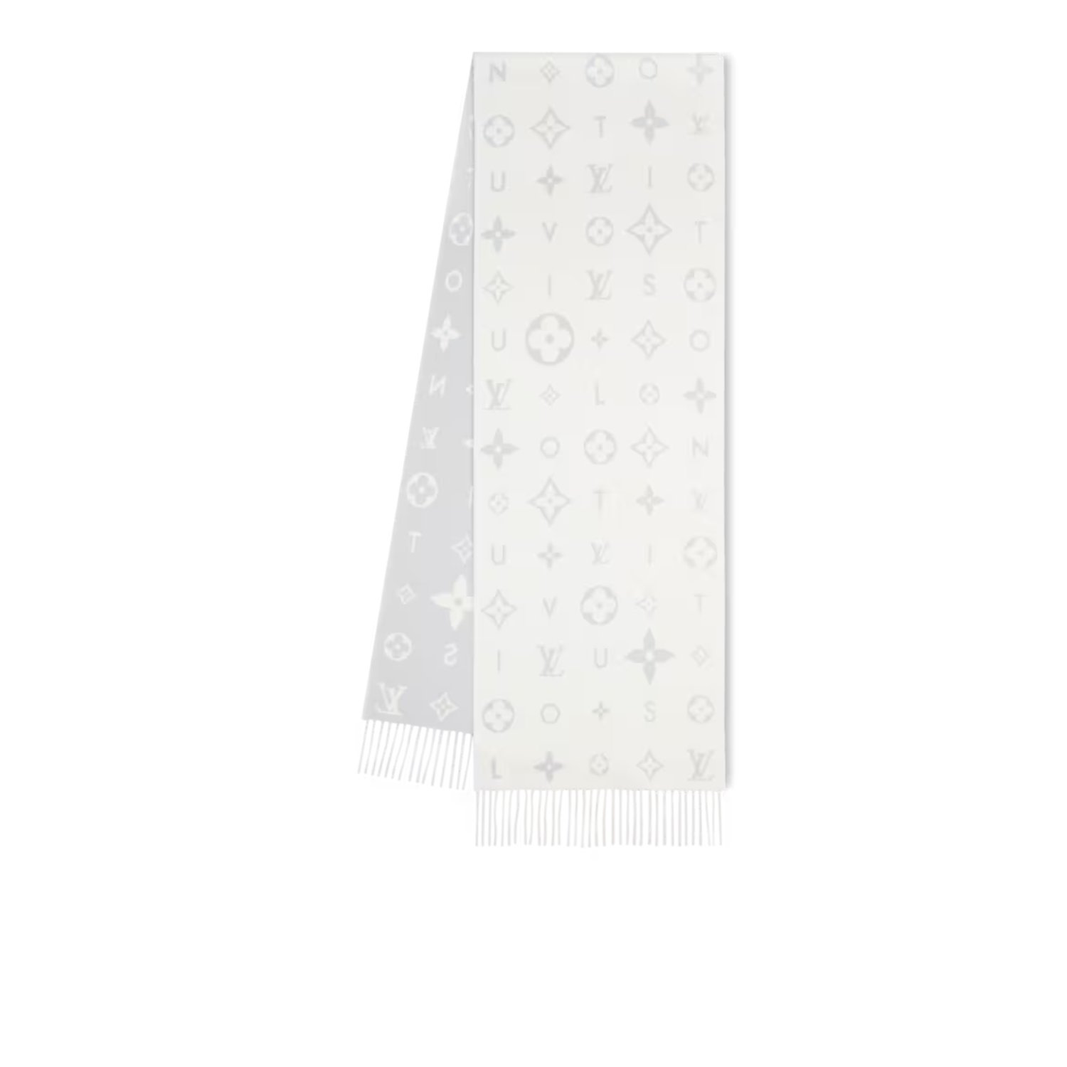 Louis Vuitton Reykjavik 2.0 Scarf Light Grey For Women 94.5in/240cm M97659