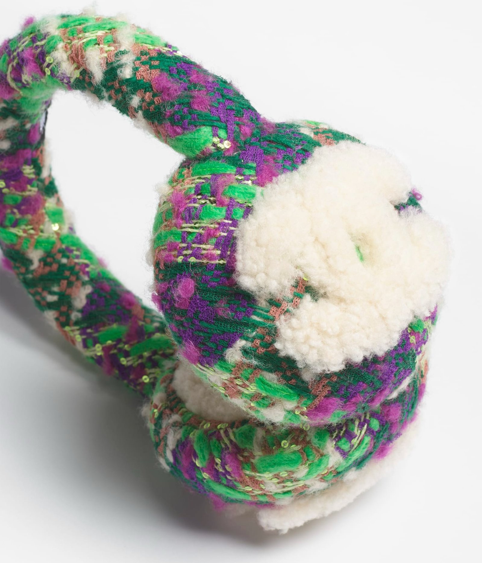 Chanel Logo CC Earmuffs Green And Purple For Women - Image 3