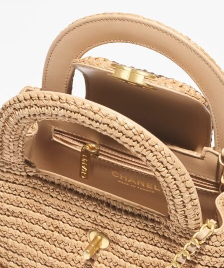 Alternative view of Chanel Mini Shopping Bag Dark Beige Raffia For Women 7.5in/19cm AS4416-B22677-U5552