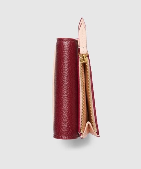 Alternative view of Gucci Bi-Color GG Marmont Mini Wallet Rosso Ancora Red/Pink For Women 3.9in/10cm 837957 AAE5F 6259