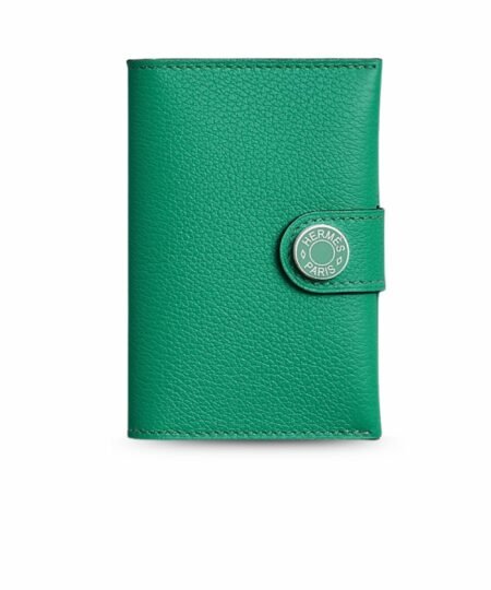 Hermes R.M.S Card Holder Rose Green For Women 4.1in/10.5cm H084335CKAM