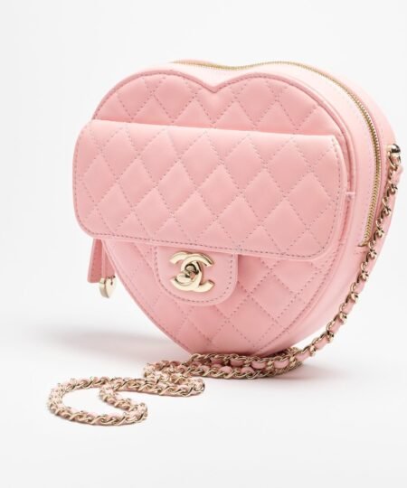 Alternative view of [True-to-ORIGINAL] Chanel Heart Bag Light Pink For Women 8.1in/18cm‎ AS5764-B07958-U2360