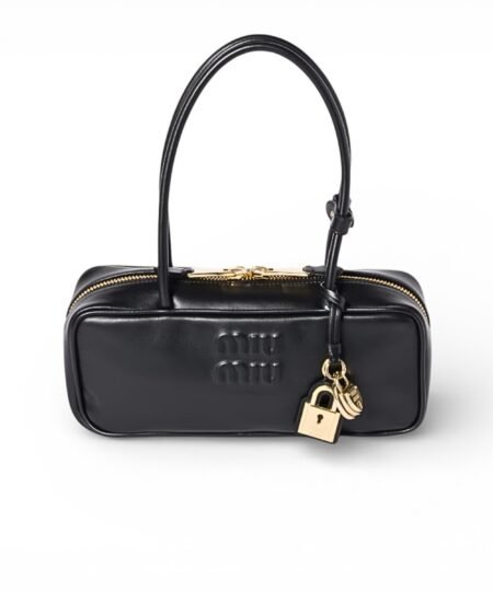 Miu Miu Beau Leather Small Bag Black 28cm/11in – 5BB173_2CRW_F0002_V_OTM