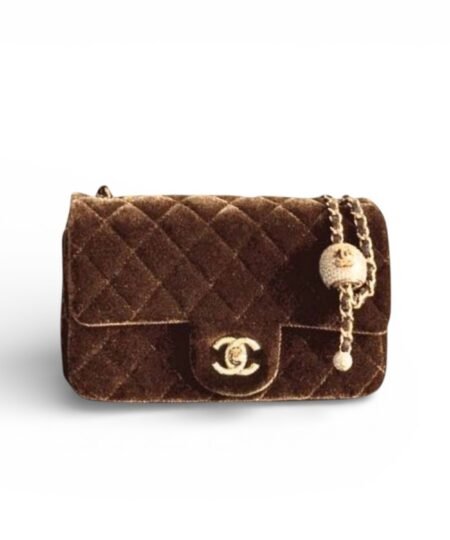Chanel Classic Flap Bag Dark Brown For Women 20cm/7.9in