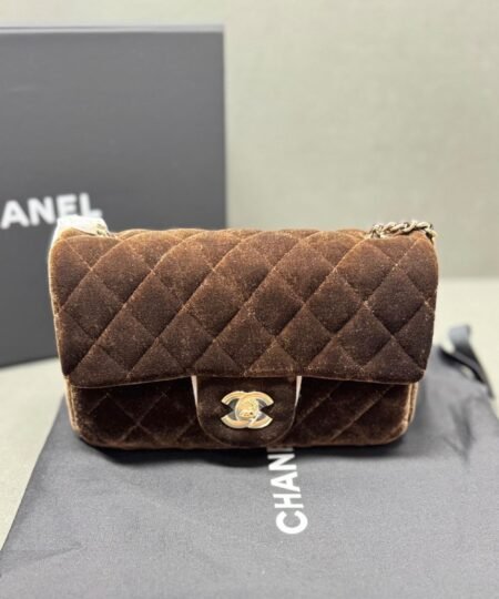 Alternative view of Chanel Classic Flap Bag Dark Brown For Women 20cm/7.9in