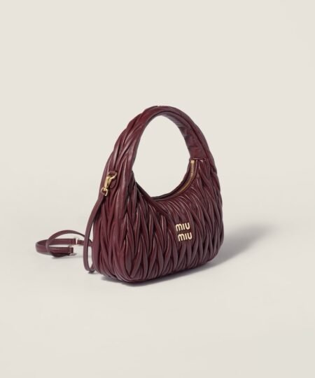 Alternative view of Miu Miu Wander Hobo Regular Bag Burgundy For Women 25cm/ 9.8in – 5BC153_AN88_F0007_V_OOO