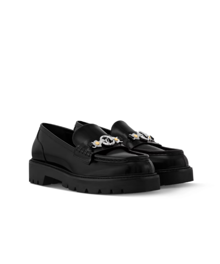 Louis Vuitton District Flat Loafer Black For Women 1AGXHZ