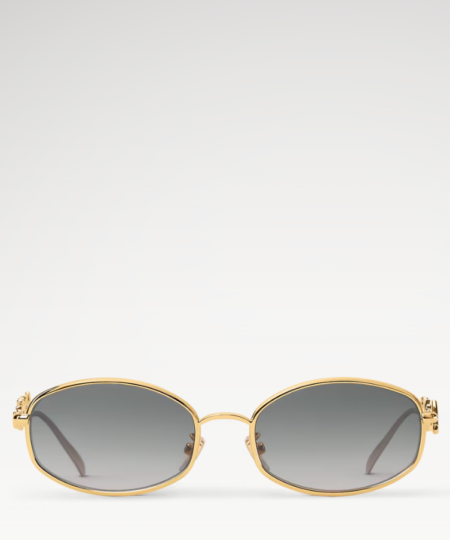 Alternative view of Louis Vuitton LV Script Metal Round Sunglasses Gold Hardware For Women Z3171U