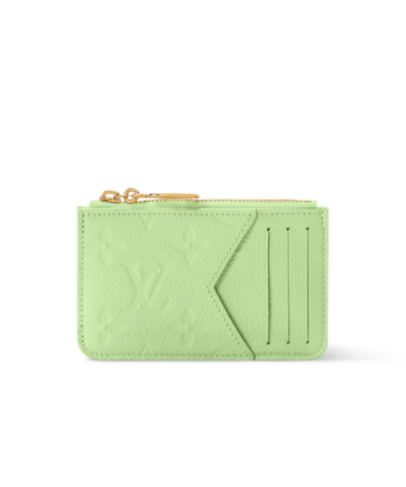 Louis Vuitton Romy Card Holder Apple Green For Women 4.7in/12cm M27668