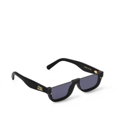 Louis Vuitton LV Script Rectangle Sunglasses Black For Women Z3143U