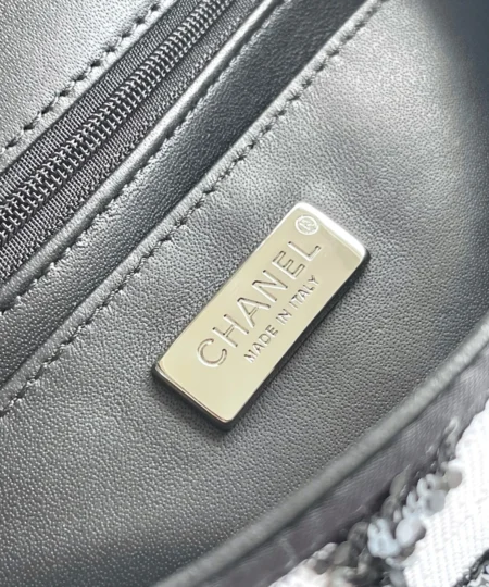 Alternative view of Chanel Sequin Bow Mini Flap Bag Black For Women 7.9in/20cm