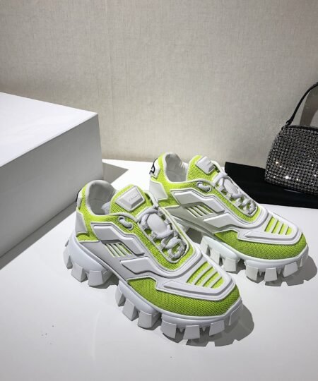 Prada Cloudbust Thunder Sneakers Green And White For Women PRD
