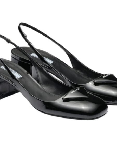 Prada Patent Slingback Pumps Black For Women 2.1 in/ 5.5 cm 1I767M_069_F0002_F_045