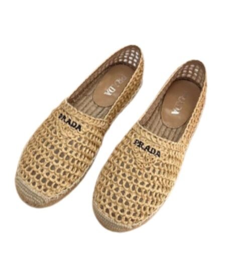 Prada Crochet Espadrilles Beige For Women 1S055N_3LLQ_F0018_F_020