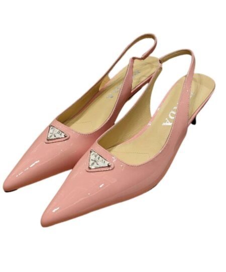 Prada Slingback Spike Pumps Pink For Women