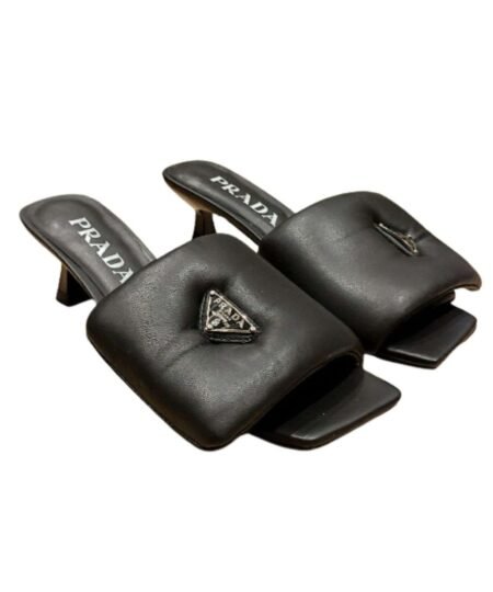 Prada Soft Padded Nappa Slides Black For Women