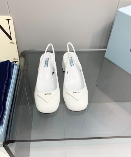 Alternative view of Prada Patent Slingback Pumps White For Women 2.1 in/ 5.5 cm