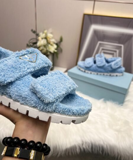 Alternative view of Prada Terrycloth Sandals Blue For Women 0.8in/20mm PRD 1X737M_H39_F0076_F_D020