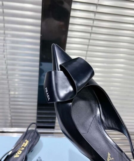 Alternative view of Prada Frill Slingback Pumps Black For Women