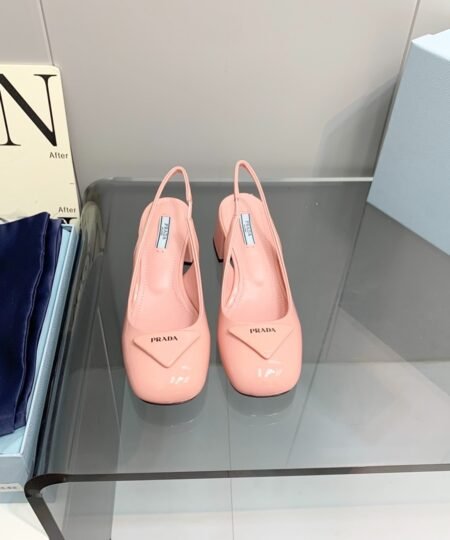 Alternative view of Prada Patent Slingback Pumps Light Pink For Women 2.1 in/ 5.5 cm