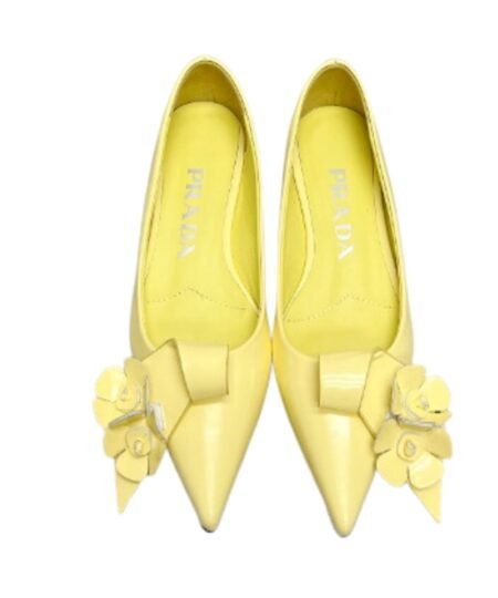 Prada Patent Pumps Yellow For Women