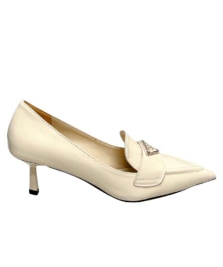 Prada Patent Pumps Cream For Women