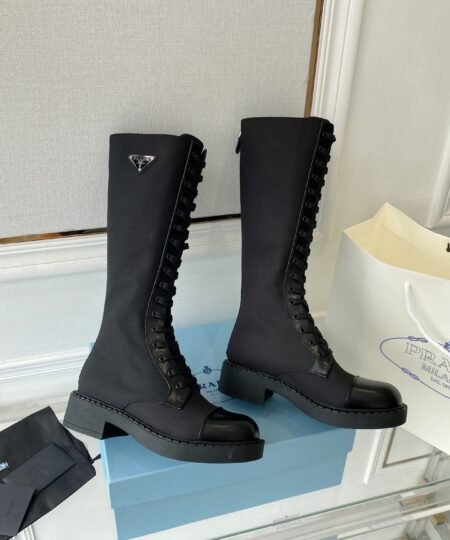 Prada Brushed And Re-Nylon Boots Black For Women PRD 1W906M_3LLB_F0002_F_D050