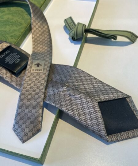 Alternative view of Gucci Monogram Interlocking G Jacquard Tie Light Grey For Men