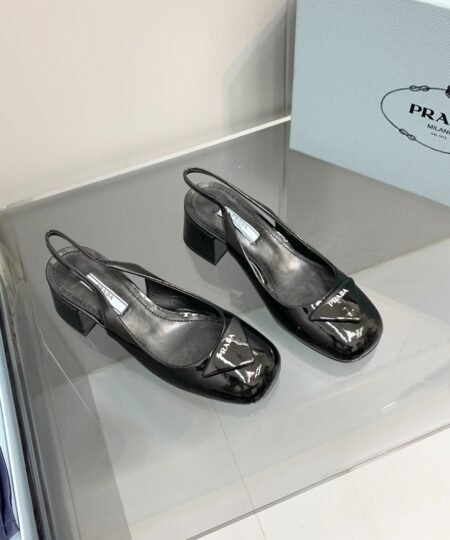 Alternative view of Prada Patent Slingback Pumps Black For Women 2.1 in/ 5.5 cm 1I767M_069_F0002_F_045