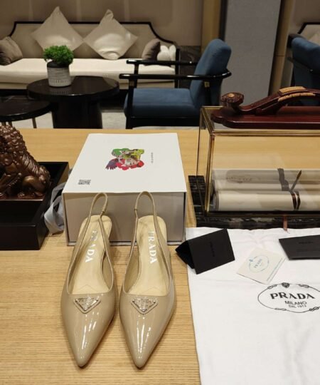 Alternative view of Prada Slingback Spike Pumps Brown For Women