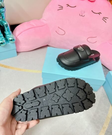 Alternative view of Prada Soft Padded Nappa Sabots Black For Women 0.8 in/ 2cm 1S084N_2DL8_F0002_F_020