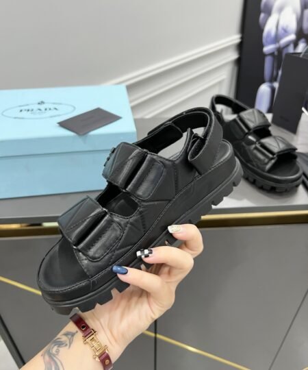 Alternative view of Prada Padded Nappa Sandals Black For Women 0.8 in/ 2cm 1X721M_038_F0002_F_020