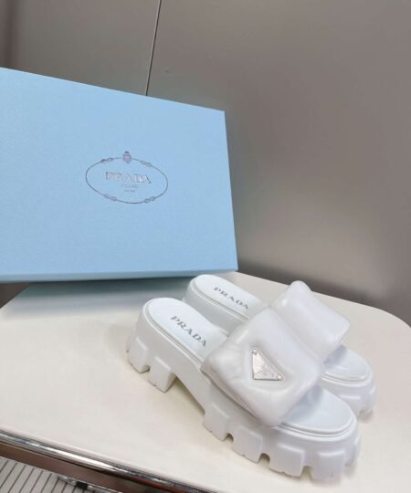Alternative view of Prada Soft Padded Slides White For Women